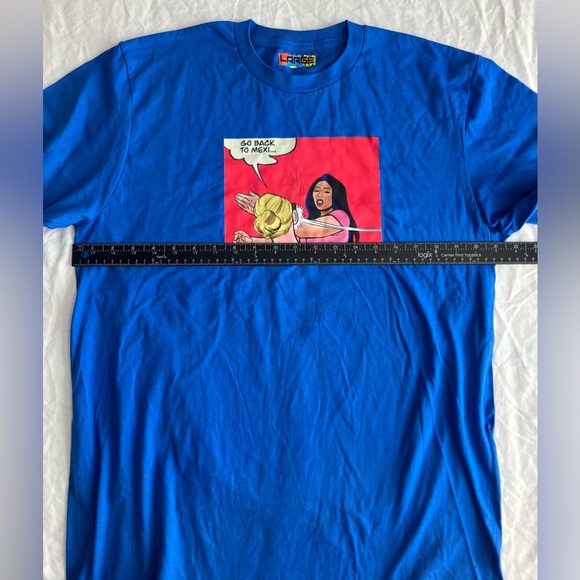 “Go Back Yo Mexi…” Slap! Hispanic Heritage Slap Fight Blue Meme Tee Size Large - Picture 5 of 5
